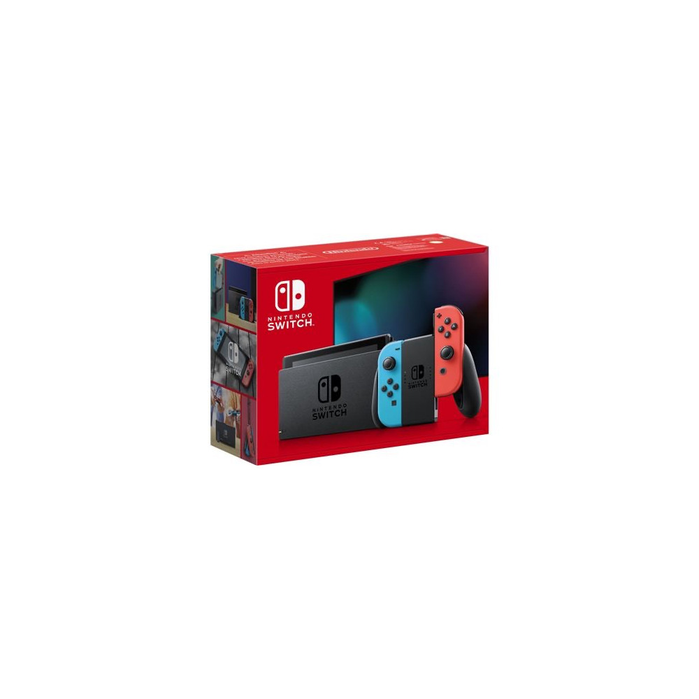 Console Nintendo Switch avec paire de Joy-Con sans fil Rouge et Bleu Neon V3
