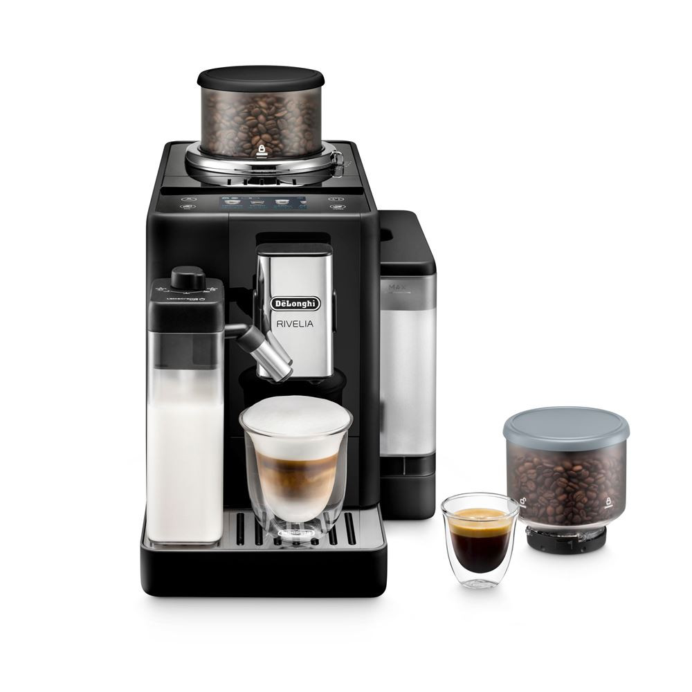 Expresso avec broyeur Delonghi Rivelia Latte FEB4455.B 1450 W Noir Onyx